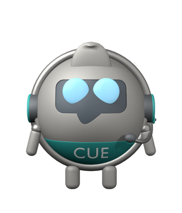 Cue with wide eyes, noticing something